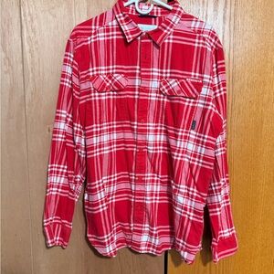 Nebraska Columbia Red and White Plaid Shirt